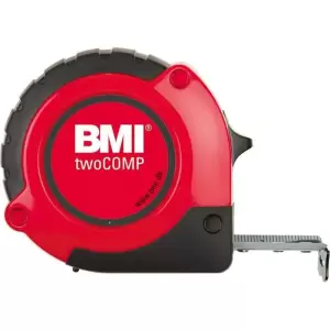 Ruleta de buzunar BMI "twoCOMP", banda 8 x 25 mm, 472841021 - Achizitioneaza ca un profesionist ruleta de buzunar profesionala de masurat, lungime banda 8m, carcasa din ABS, clema pentru curea. Acum si  livrare rapida.