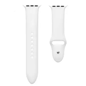 Curea compatibila Apple Watch 1/2/3/4, silicon, 42/44 mm Alb - 