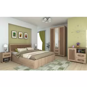 DORMITOR CEZAR SONOMA+TRUFE - Avem pentru tine mobilier dormitor, dulap L120xA53xi204cm, pat 160x200cm, culoare sonoma-trufe. Mobilier de calitate la preturi avantajoase.