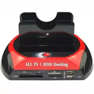 Dock hard disk, cu usb, dual, SATA 3.5/2.5, Gonga® Negru/Rosu - 