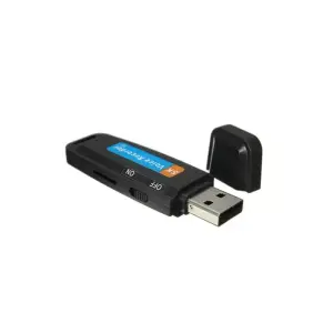 Mini reportofon sub forma de stick USB, negru, Gonga® Negru - 