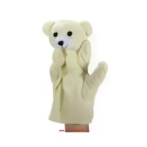 Marioneta de mana model animalut, 22.5 cm, Gonga® Alb - 