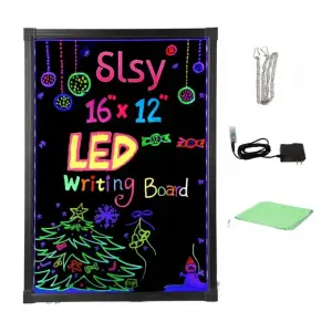 Tabla LED Fluorescenta pentru scris/desenat,30x40cm, Gonga® Negru - 