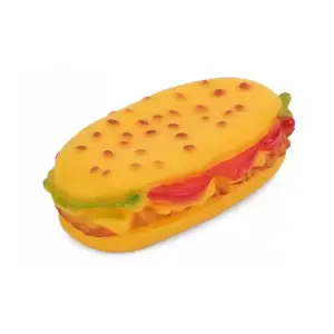 Jucarie chitaitoare pentru catei model hamburger, 12.5 cm Multicolor - 