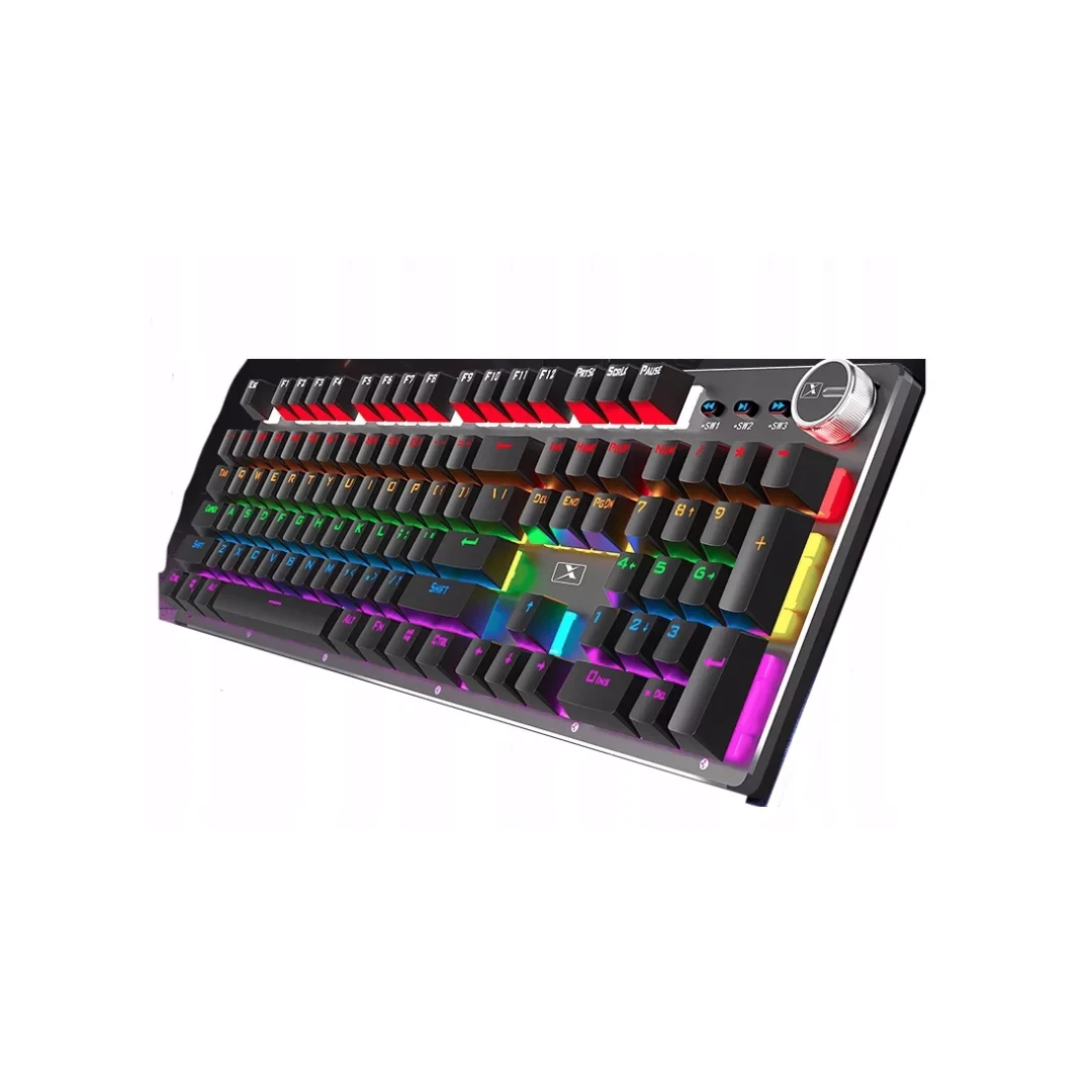 Tastatură mecanică RGB, model BK1000, Gonga® Negru - Achizitioneaza tastatura de gaming, mecanica, RGB pentru calculator. Nu rata ultimele oferte!