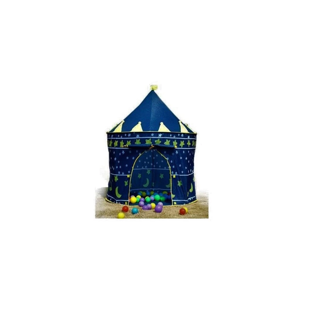 Cort pentru Copii Albastru - <p>Acest cort pentru copii este o garantie a multor case de distractie. O casa din tesaturi in forma de castel magic este   un cadou perfect pentru fiecare copil. Acest palat pentru copii are doua ferestre realizate dintr-o plasa fina si intrarea   care se inchide cu velcro. Va puteti pastra jucariile preferate in interior, eliberati-va imaginatia.</p>