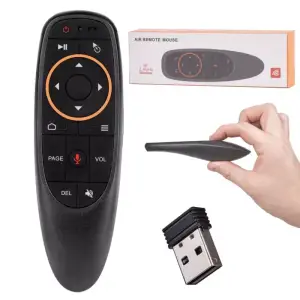 Telecomanda Air Mouse G10 pentru Smart TV, Gonga® Negru - 