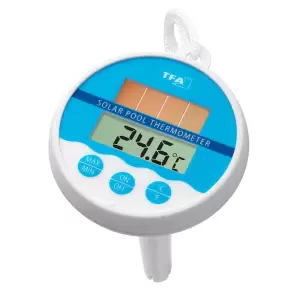 Termometru digital plutitor pentru piscina, cu mini-panou solar si baterie de back-up, TFA 30.1041 - 