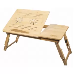 Masa pentru laptop, Mercaton, pliabila, lemn, natur, 60x30x37 cm - 
