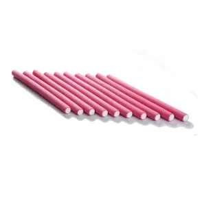 Bigudiuri flexibile roz 1.6*23cm Ihair Keratin 10 buc - 