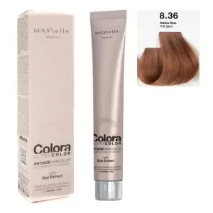 Blond nisipiu roze 8.36 Vopsea Colora MaXXelle cu extract de goji 100 ml - Blond nisipiu roze 8.36 Vopsea Colora MaXXelle cu extract de goji 100 ml regenerează complet părul, asigurând o acoperire perfectă de 100%.