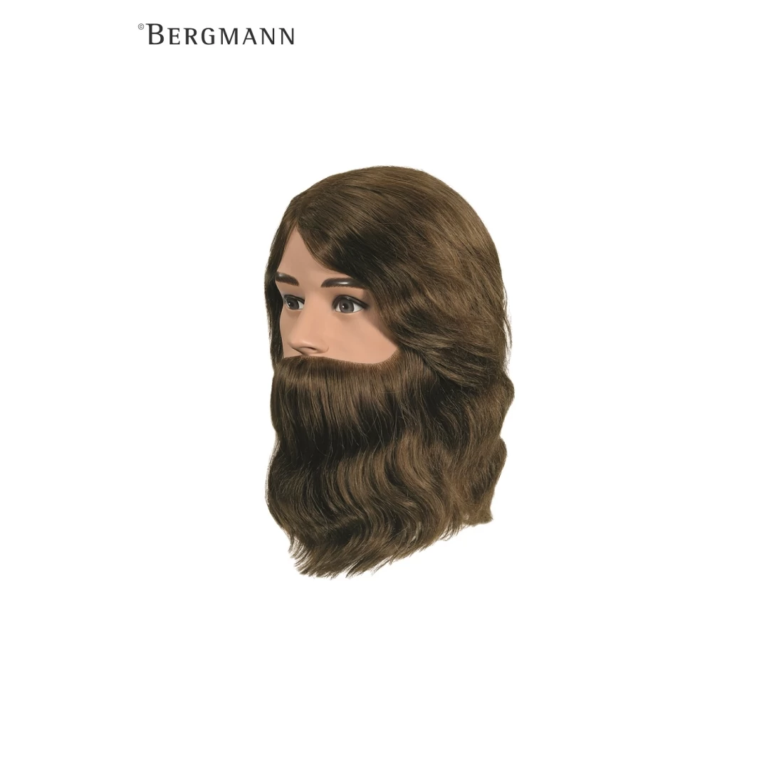 Manechin profesional Bergmann 100 % par natural UMAN Boy cu barba  20 cm cod.094002 - 