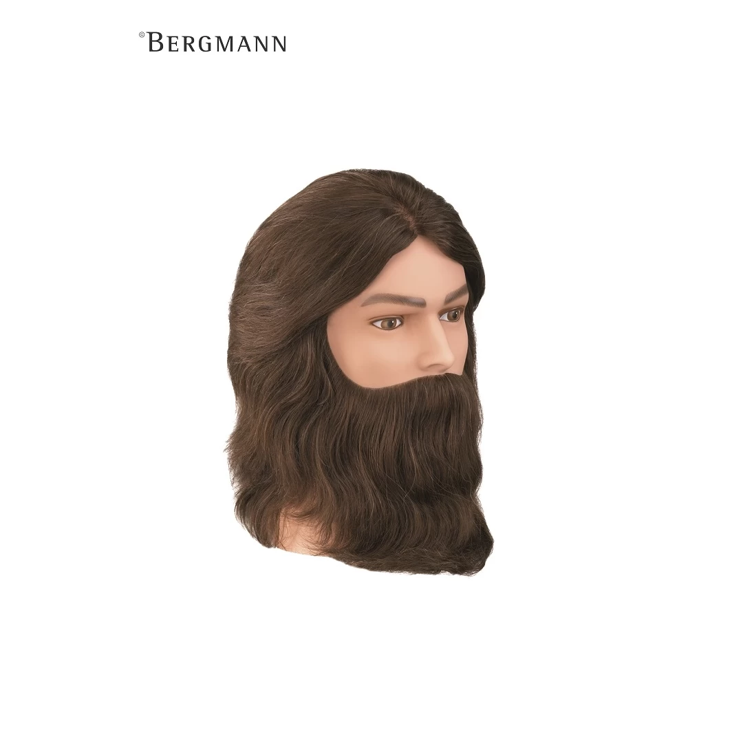 Manechin profesional Bergmann 100 % par natural UMAN Amigo cu barba 20 cm cod.094004 - 