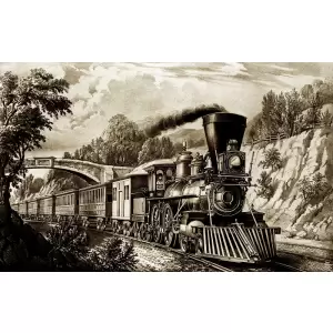 Tablou Canvas,Locomotiva cu abur, 80 x 50 cm, Rama lemn, Alb/Negru - <p>Tablou Canvas,Locomotiva cu abur, 80 x 50 cm, Rama lemn, Alb/Negru</p>