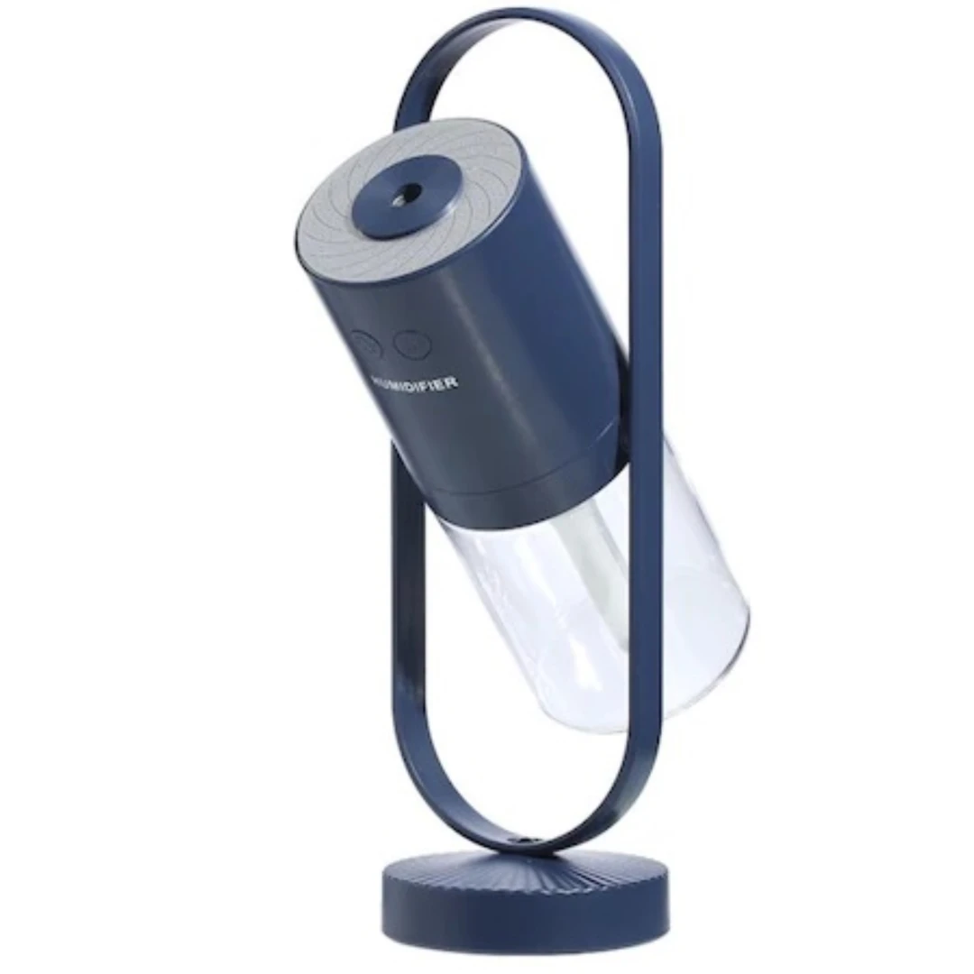 Umidificator KInscoter  purificator aer, ultrasunete, lumini led colorate, ionizator, rotatie 360 grade, 200 ml, albastru inchis - 