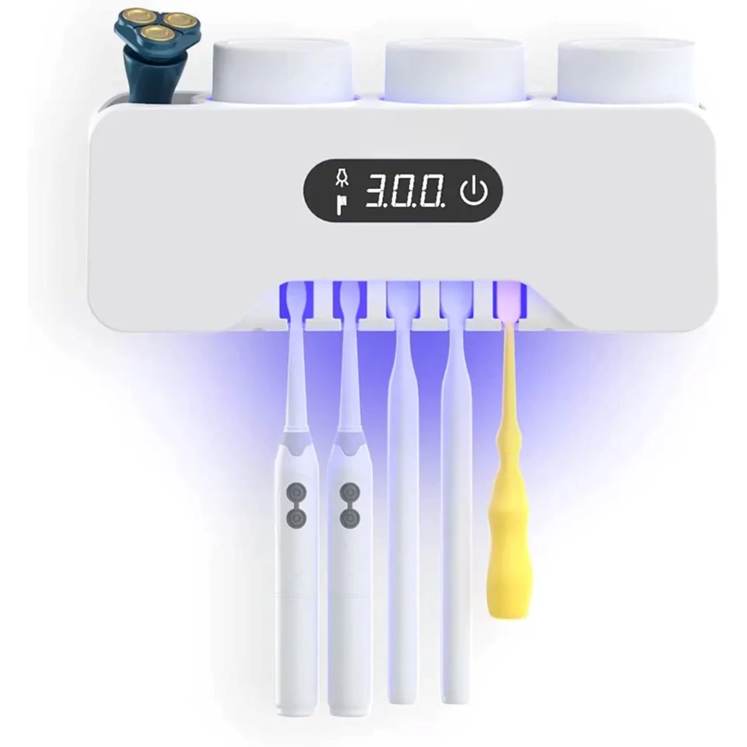 Sterilizator UV cu dispenser automat pentru periute de dinti,Luca ,alb - 