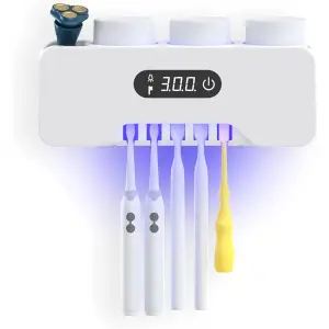 Sterilizator UV cu dispenser automat pentru periute de dinti,Luca ,alb - 