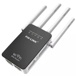 Amplificator semnal PIX LINK  300Mbps 802.11b/g/n 2.4Ghz , negru - 