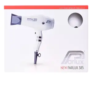 Uscator profesional de par Parlux 385 Powerlight, Tehnologie cu Ioni si Invelis Ceramic, 2150W, Zgomot redus, 4 setari temperatura, 2 setari de viteza, Alb - 
