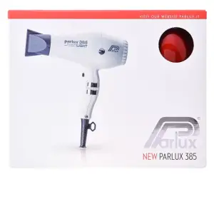 Uscator profesional de par Parlux 385 Powerlight, Tehnologie cu Ioni si Invelis Ceramic, 2150W, Zgomot redus, 4 setari temperatura, 2 setari de viteza, Rosu - 
