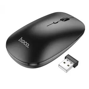 Mouse Wireless 2.4G, 800 1200 1600 DPI Hoco (GM15) Negru - 