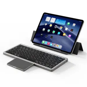 Tastatura Bluetooth cu Husa Dux Ducis Keyboard OK Series Gri - 