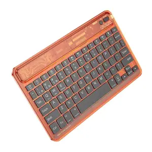 Tastatura Wireless Bluetooth, 500mAh Hoco Transparent Discovery Edition (S55) Citrus Color - 
