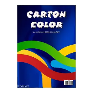 Carton Color A4, 200g, 10 culori, 10 coli/set , 7Toys - 