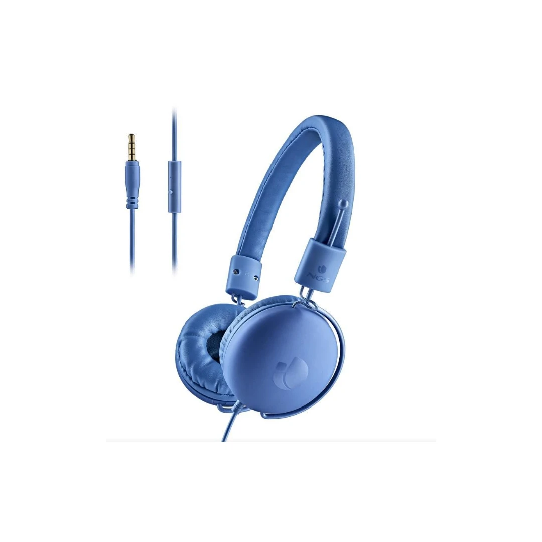 Casti audio On-Ear cu fir, Cross Hop Klein, microfon, 1.5m, albastru, NGS - casti audio, NGS, wierd headphones