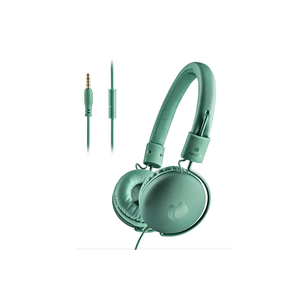 Casti audio On-Ear cu fir, Cross Hop Teal, microfon, 1.5m, verde, NGS - casti audio, NGS, wired headphones