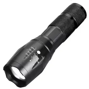 Lanterna LED tactica,13,2 x 3,5 cm, Gonga® Negru - 