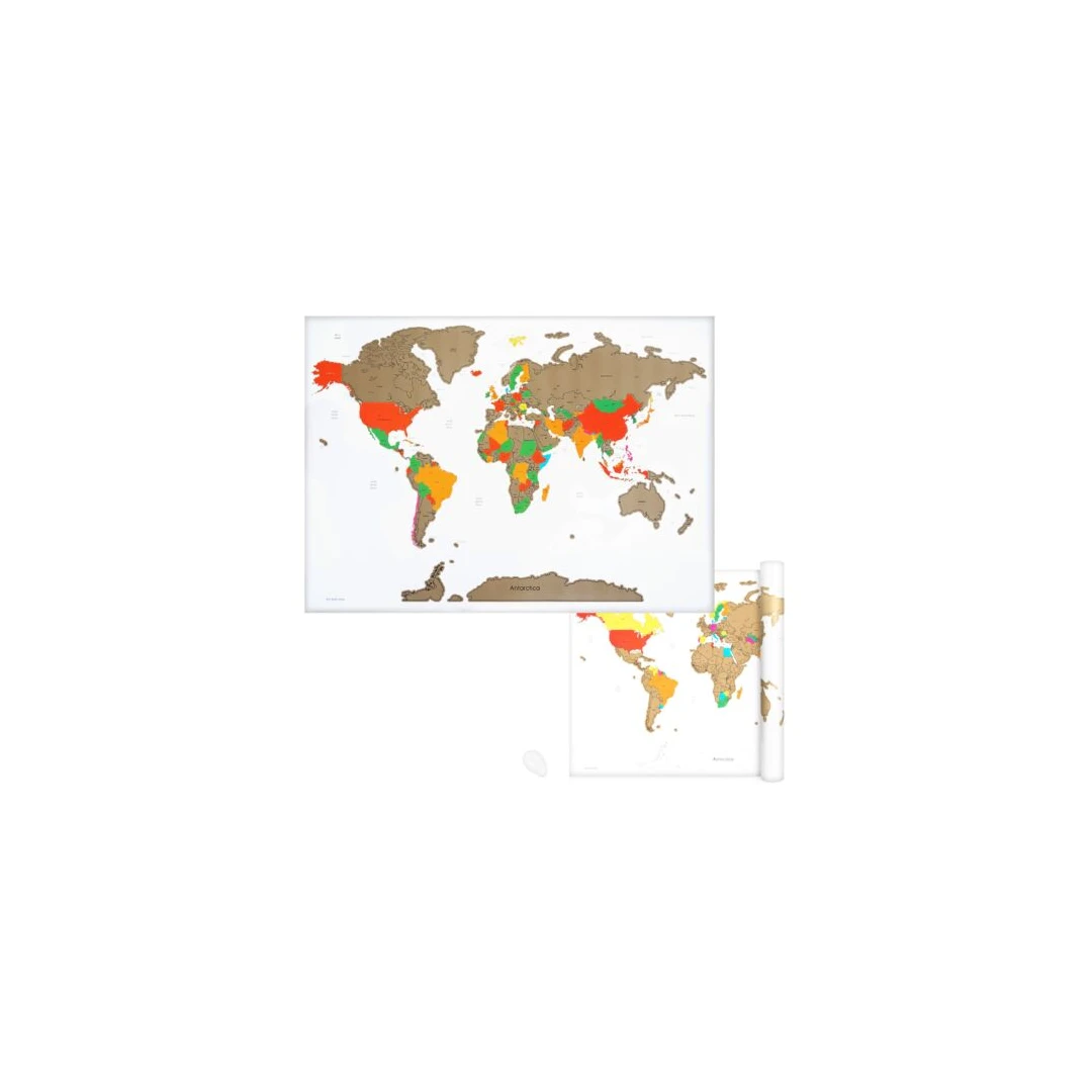 Harta lumii razuibila pentru destinatii calatorie, 82 x 59 cm, 47795.02 - 
