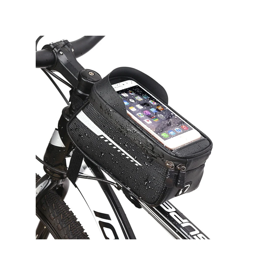 Suport Telefon IMPERMEABIL tip Geanta, montaj pe Motocicleta sau Bicicleta - 