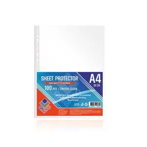 Folie protectie A4, Cristal, 80mic, 100 buc/set - OFFISHOP - 