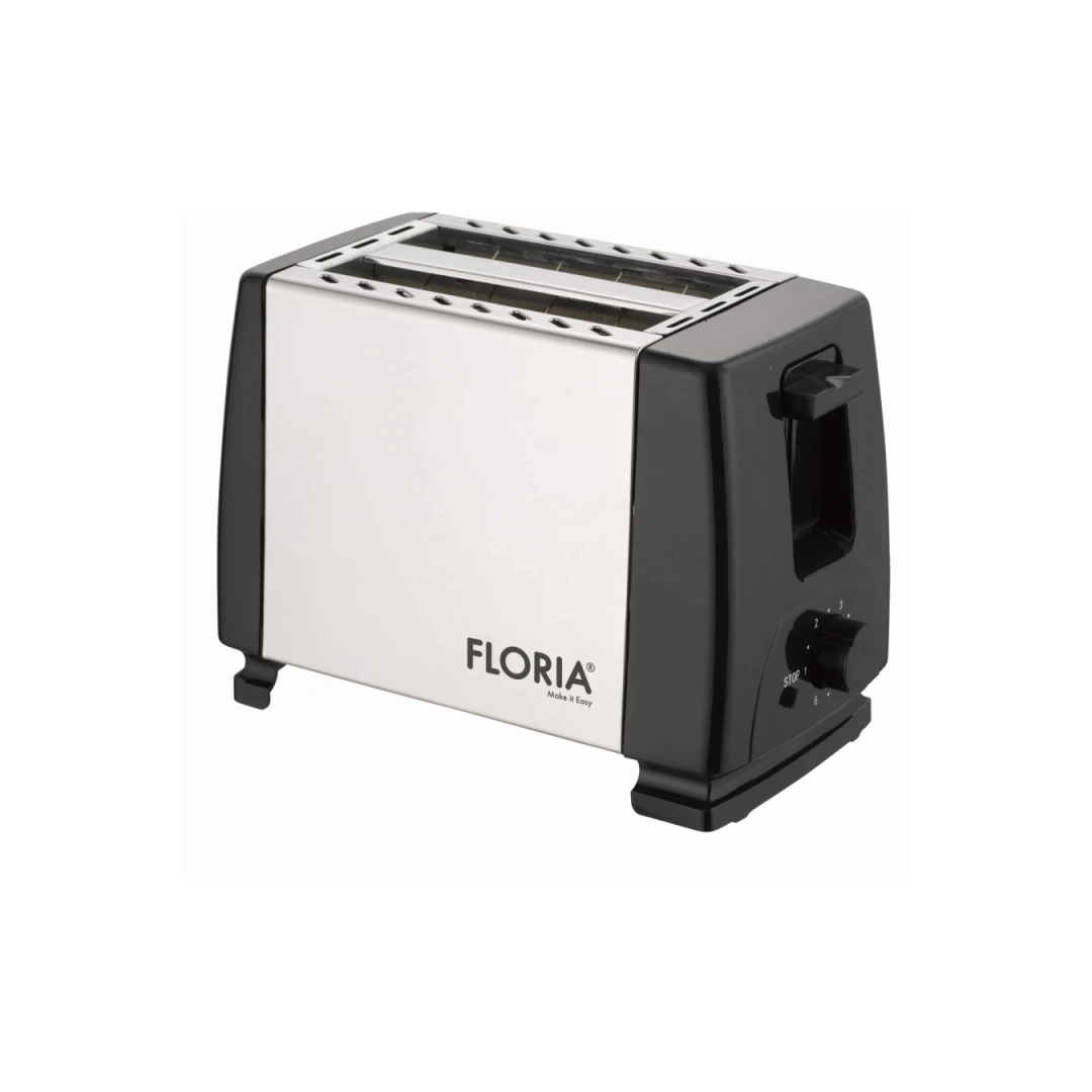 Prajitor de paine Floria ZLN1840 Negru/Inox, 700W, 7 nivele de control al temperaturii, buton de oprire - 