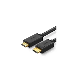 CABLU video Ugreen, "DP101" DP (T) la HDMI (T), rezolutie maxima 4K UHD (3840 x 2160) la 30 Hz, conectori auriti, 3m, negru "10203" - 