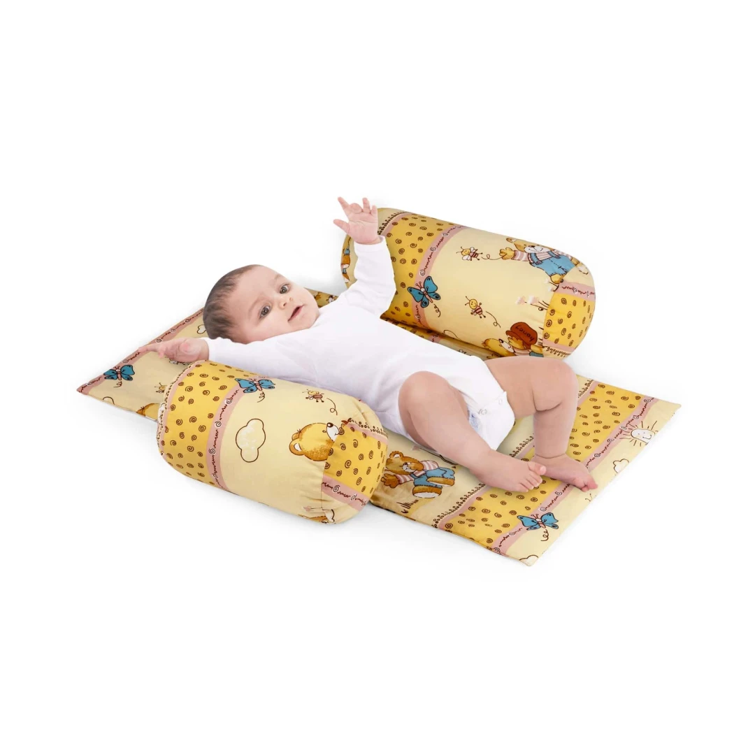 Suport de siguranta SomnArt cu paturica impermeabila pentru bebelusi, Honey - 
