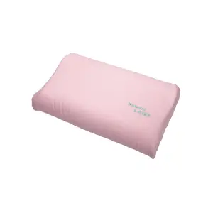 Perna ergonomica Somnart LATEXCEL, 64x40x11 cm, latex natural, husa bumbac 100%, roz - 