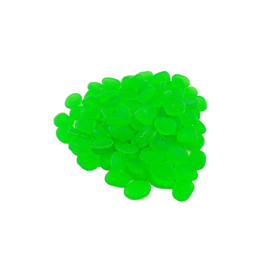 Set 100 pietre decorative fluorescente, culoare Verde, AVX-AG653B - 
