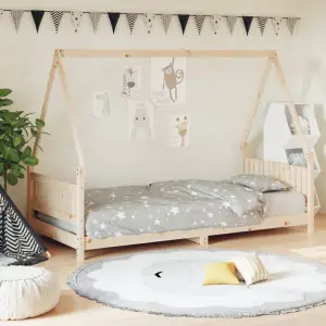 Cadru pat pentru copii, 90x200 cm, lemn masiv de pin - Creați un spațiu plin de distracție pentru micuțul dvs. cu acest fantastic cadru de pat din lemn pentru copii! Lemn masiv de pin: Acest cadru de pat p...