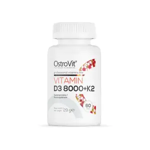 OstroVit Vitamina D3 8000 IU + K2 200 mcg - 60 Tablete - 