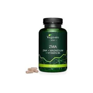 Vegavero ZMA: Zinc + Magnesium + Vitamin B6, 120 Capsule - 