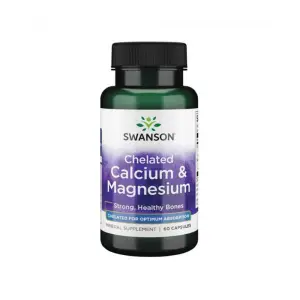 Swanson Albion Chelated Calcium & Magnesium - 60 Capsule - 
