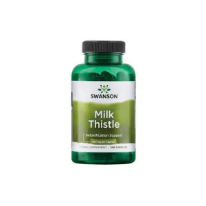 Swanson Milk Thistle, Armurariu, 500mg - 100 Capsule (Supliment Hepatoprotect pentru ficat) - 
