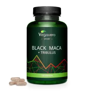 Vegavero Black Maca + Tribulus, 120 Capsule - 
