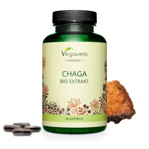 Vegavero Organic Chaga 600 mg, 90 Capsule - 