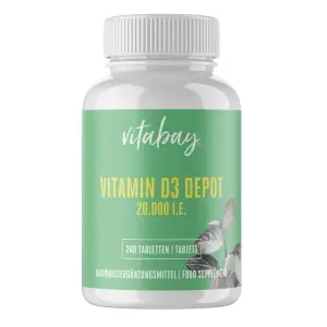 Vitabay Vitamina D3 - 20.000 UI - 240 Tablete vegane - 