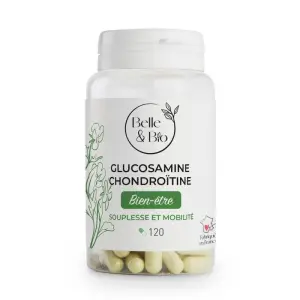 Belle&Bio Glucozamina + Condroitina + MSM 120 capsule (Artrita, reduce durerile articulare) - 