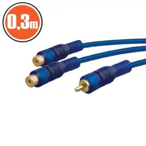 Cablu RCAfisa 1 x RCA-soclu 2 x RCA0,3 m - 