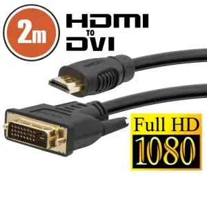 Cablu DVI-D / HDMI • 2 m cu conectoare placate cu aur - 